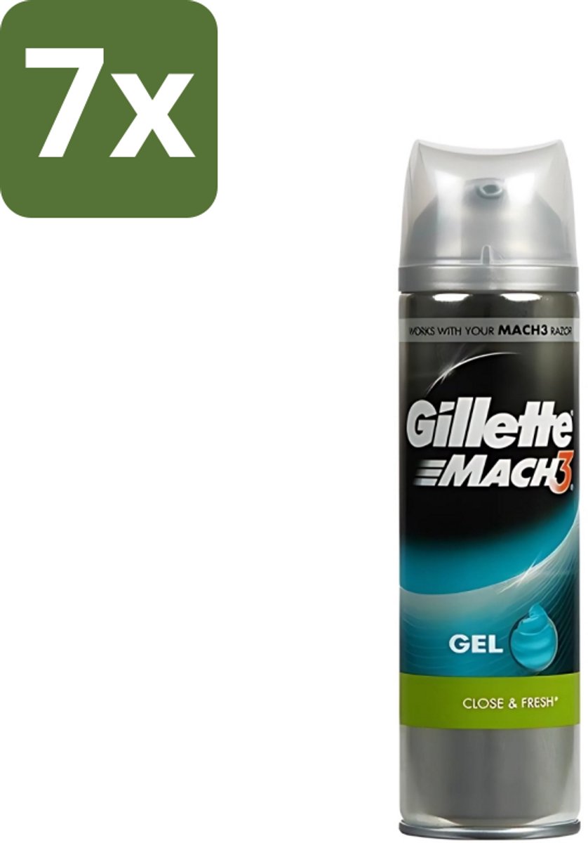 7 x Gillette - Mach3 - Scheergel - Complete Defense Extra Comfort - Verzorgend - 200 ml - Scheergel - Complete Defense - Extra Comfort - Huid Verzorging - Gevoelige Huid