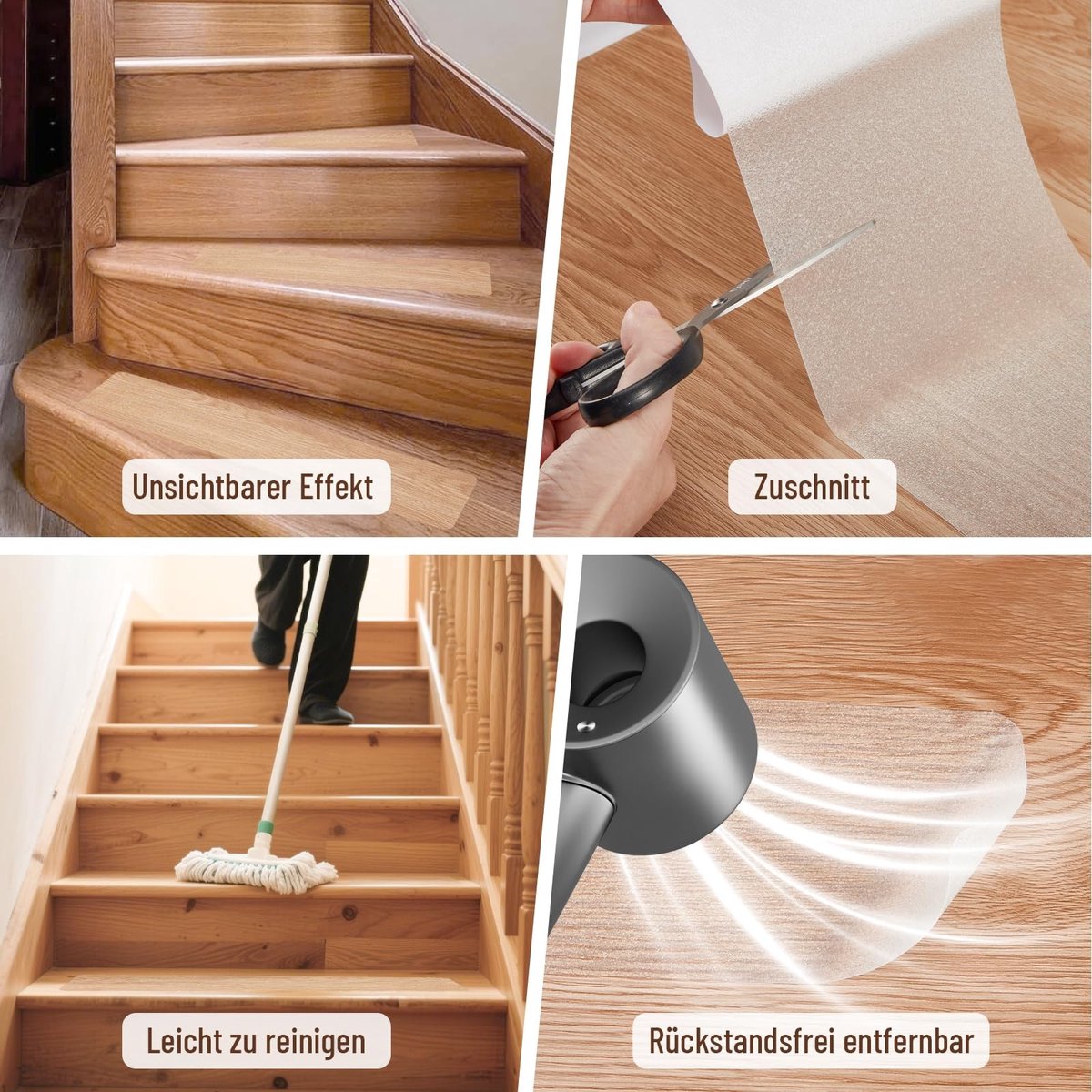 Solidchoice - Set van 15 Transparante Antislip Trapmatten