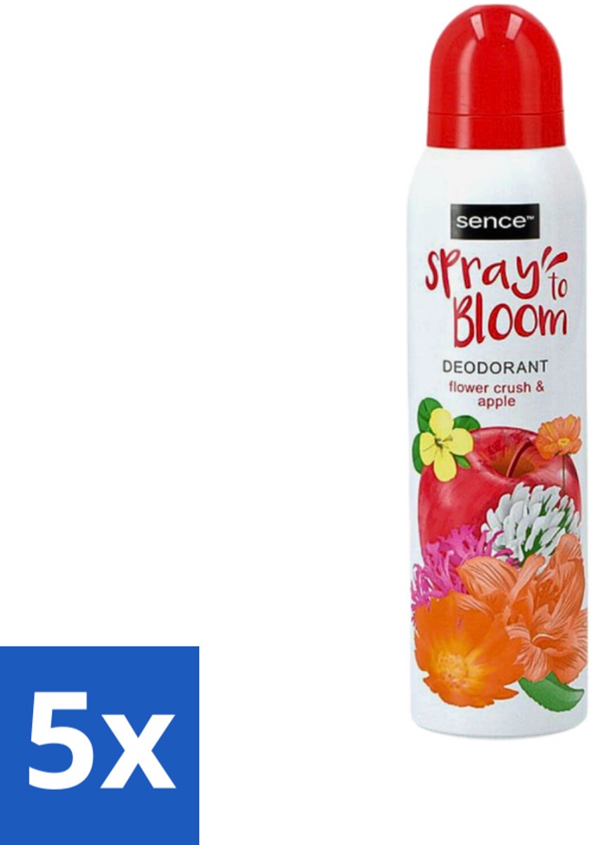 5 x Sence - Body-X Women - Deodorant - Spray - 150 ml - Deodorant Spray - Frisheid - Fruitige Geur - Bloemige Geur - Zweetbescherming