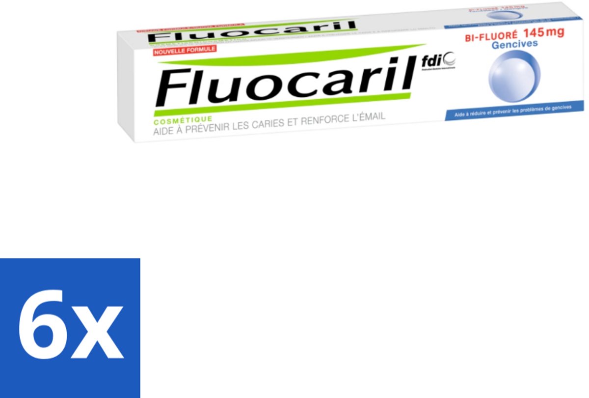 6 x Fluocaril - Tandpasta - Met Fluoride - 75 ml - Tandpasta - Fluoride - Tanden Beschermen - Gaatjes Voorkomen - Tandglazuur Versterken
