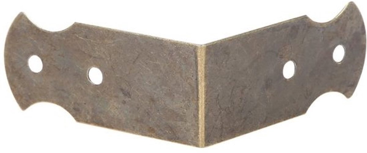 Allecto Plus - Hoekbeschermers Metaal Vintage - Set van 50 - Juwelendoos Kast Meubels - L-vormig - Decoratief - Randbeschermers - 8x1.8cm