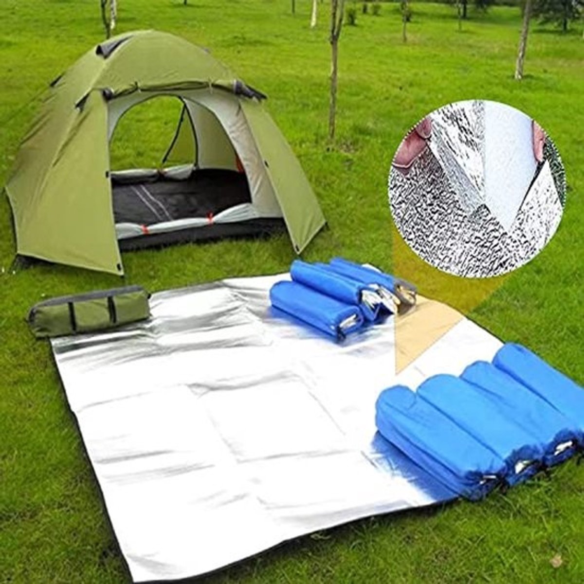 Isolatiemat van Aluminium voor Camping - Opvouwbare Thermomat en Vloermat