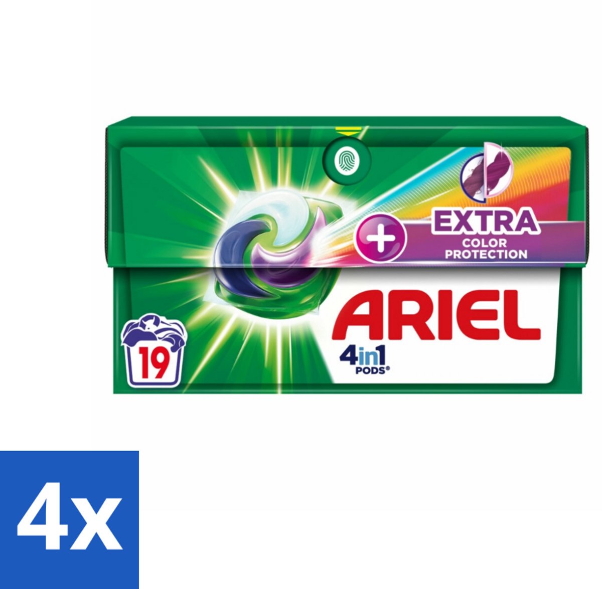 4 x Ariel Original - Extra Kleurbescherming - Wasmiddelcapsules - 4in1 Pods - Witte en Gekleurde Was - 19 Wasbeurten - Wasmiddel Capsules - Wasmiddel Pods - Kleurbescherming Wasmiddel - Wasmiddel Voor Gekleurde Was - Wasmiddel Voor Witte Was
