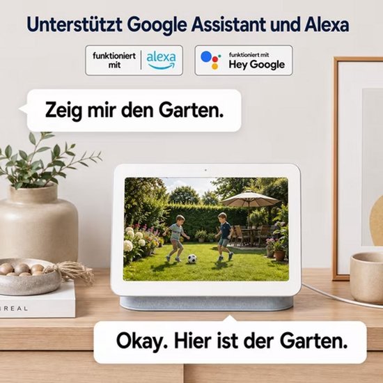 FOSMET Bewakingscamera - Beveiligingscamera buiten - Camera - WiFi - Kleurnachtzicht - Automatische Volgfunctie - 2-Way Audio - Sirene - 300 Lumen LED-Spotlight - AI Mens/Dier Detectie - PTZ Bewakingscamera - Compatibel met Alexa/Google — afbeelding 5