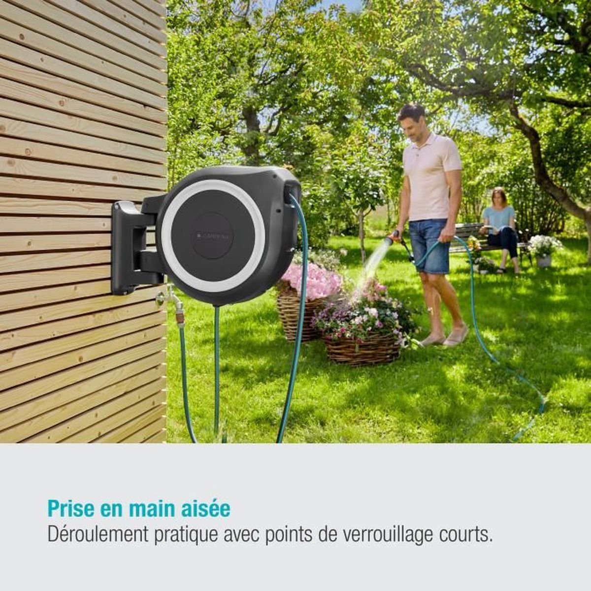 Gardena Wandslangenbox RollUp M/L Wit - 25 meter - Ø 13 mm
