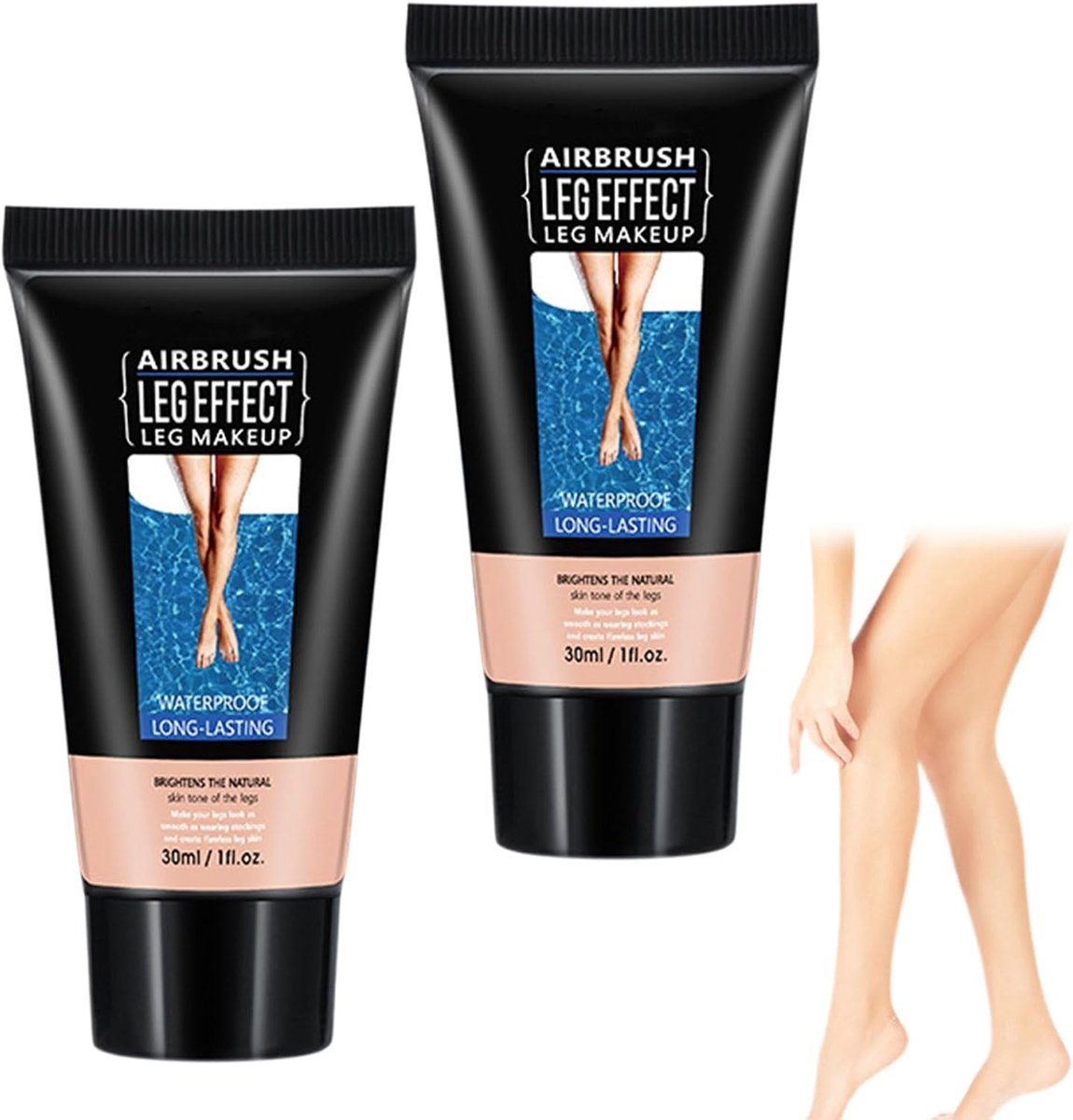 Waterdichte make-up voor lichaam en benen - Set van 2, langdurige dekking en huidvriendelijk