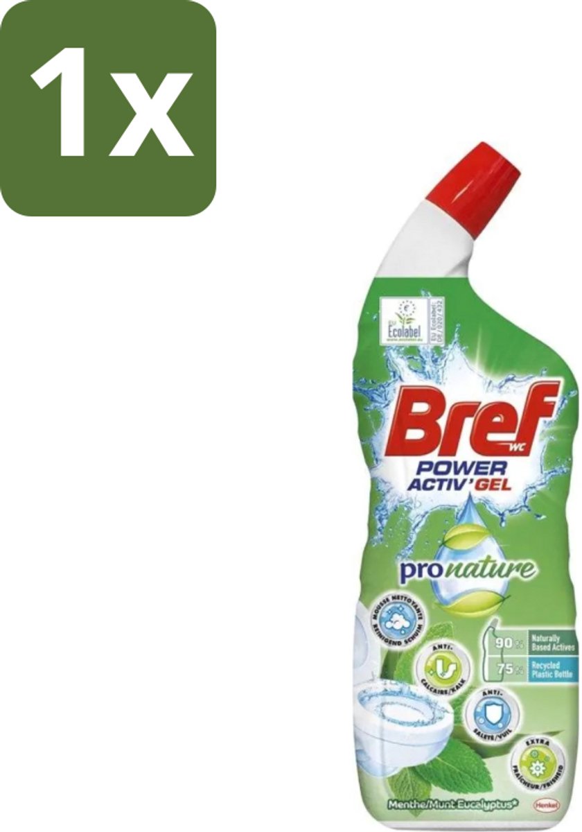 Bref WC - Power Activ+ - Toiletreiniger - Gel - Eucalyptus - 700 ml - 1 stuk
