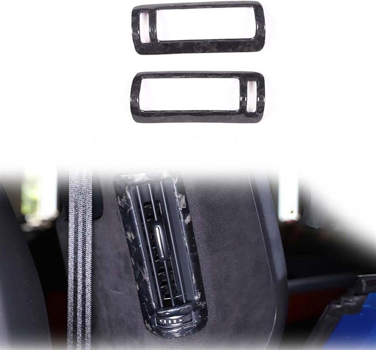 Dashboard Trim - Interieur Styling - Auto Verfraaien - Echte Houtskoolvezel - 1 Set - Gesmeed Patroon