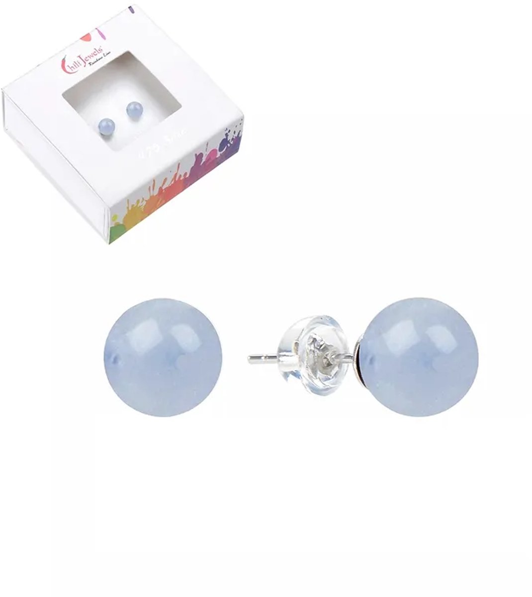 Oorbellen Chalcedoon 8 mm