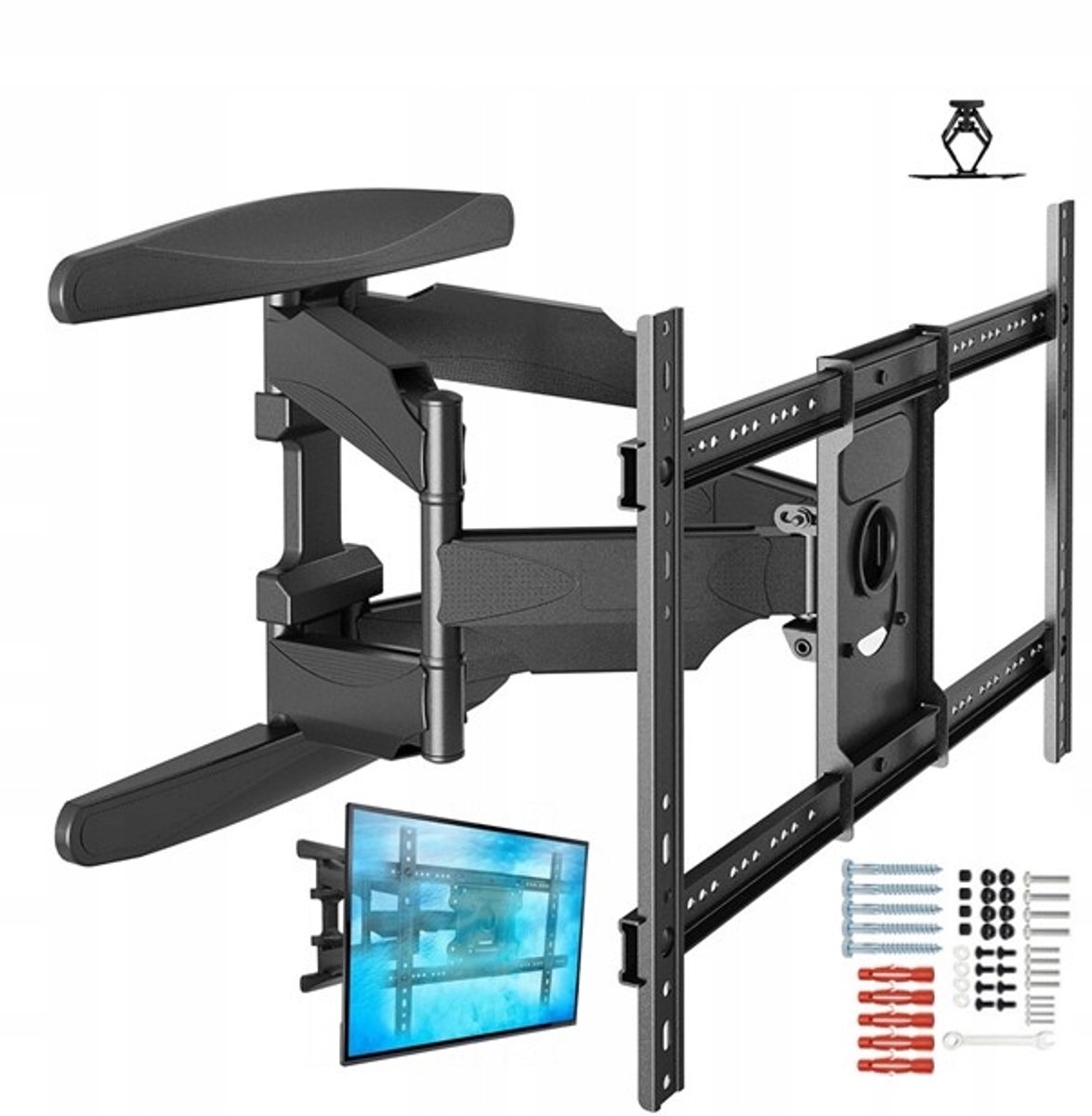 Draaibare TV-muurbeugel voor 55" tot 70" schermen, 45 kg
