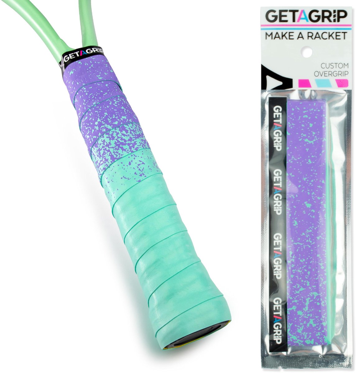GET A GRIP - Aangepaste Tennisracket Grip Tape - Antislip/Sneldrogende Tennis Overgrip - ShopVlot