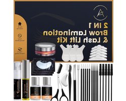 Wimper Lamineren Set - Wenkbrauw Lift Kit - Thuis Schoonheid - 2-in-1 Oplossing - 15 Toepassingen - Niet Gespecificeerd