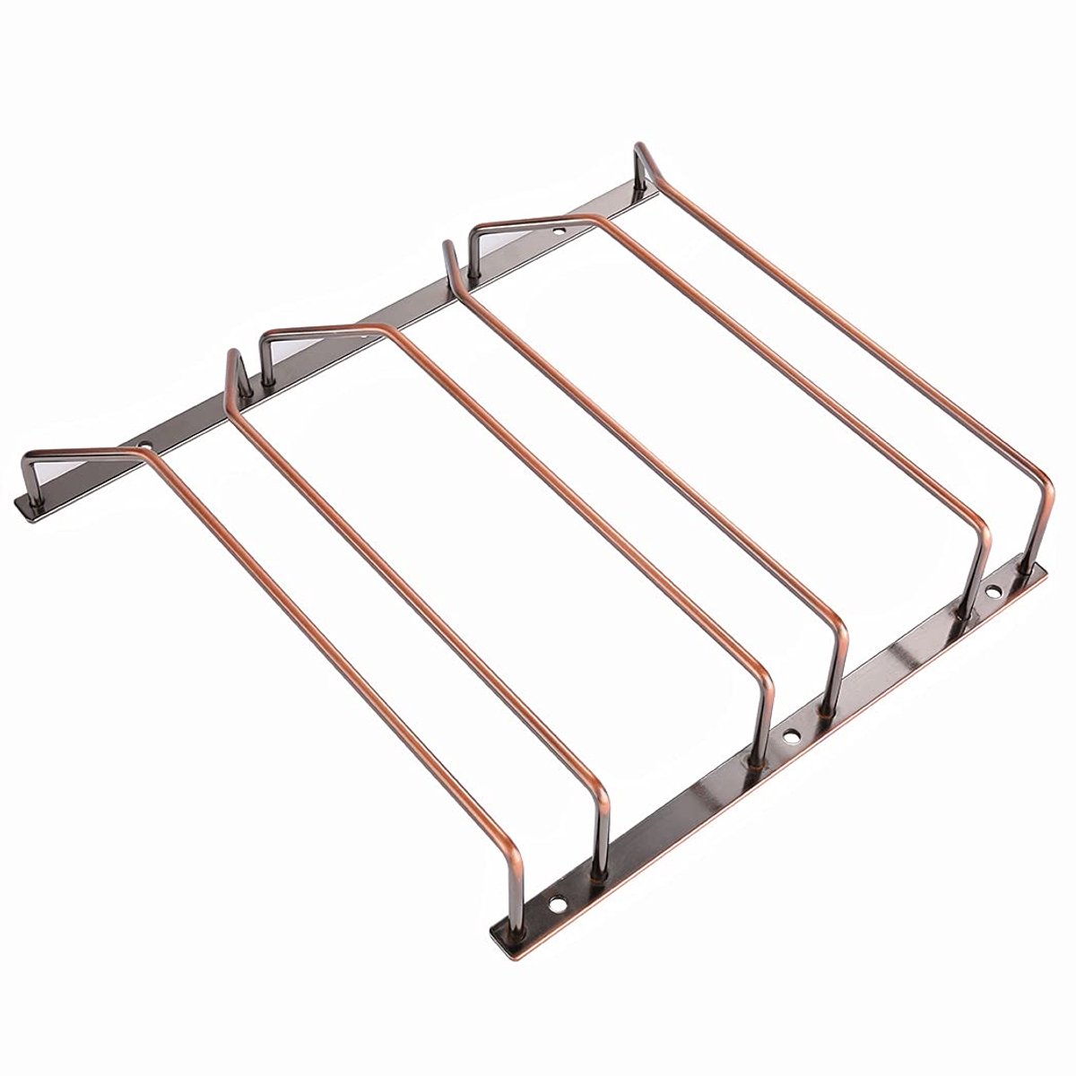SnelShoppen - Brons Wijnglasrek Onder Kast, 3 Rijen, 27,5 cm, Perfect voor Keuken, Wijnliefhebbers, Ruimtebesparend, Decoratief, Ideaal voor Feesten e