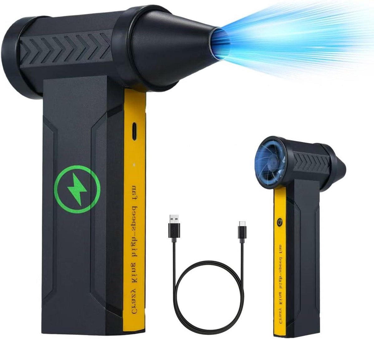 Elektrische Stofblazer - Luchtblazer Turbo - Krachtige Reiniging - 160.000 RPM - 10.000mAh Batterij - Zwart