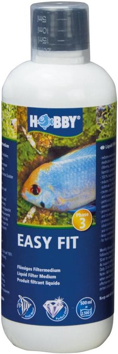 SnelShoppen - Hobby 51148 Easy Fit 250ml - Natuurlijke Waterbehandeling, Verwijdert Chemische Restanten, Heavy Metals, Chloor, Ammonium, Veilig voor O