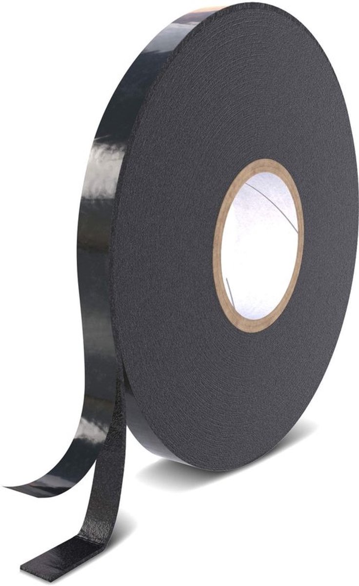 Dubbelzijdig Plakband Extra Sterk - Montagetape Dubbelzijdig - PE-schuim Tape - Zwart Plakband - 12 mm x 10 m - Duurzaam en Sterke Kleefkracht