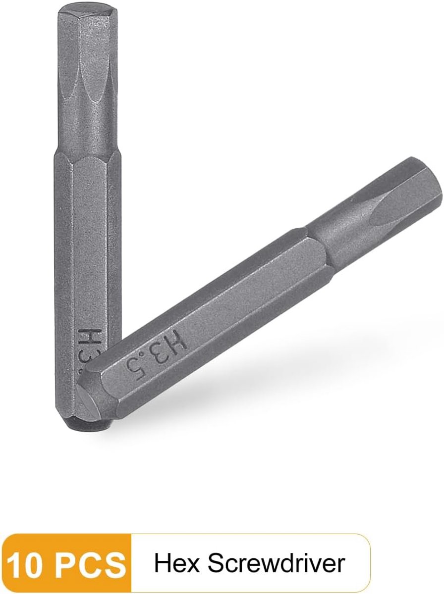 SnelShoppen - 10x H3.5 Hex Schroevendraaier Bits 5/32 Inch Hex Shank 28mm Lengte Magnetische Hex Hoofd Bits S2 Stalen Set voor Elektrische Schroevendr