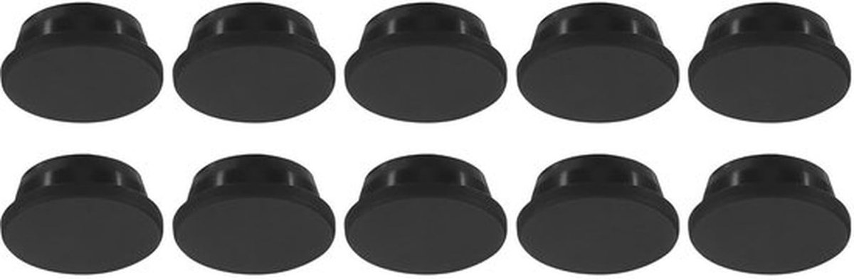 Gatplug 30mm Diameter - Zachte Stopper - Flexibele Stopper - 10 Stuks - Geschikt voor 29mm Gat - Zwart