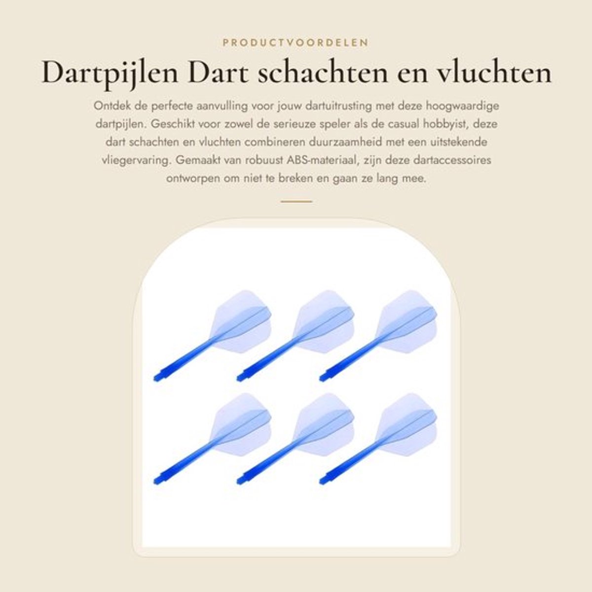 Dart Schachten 6 Stuks - Hoogwaardig ABS - Antivallen - Stabiele Luchtstroom - Blauw - Lange Levensduur - Dartpijlen