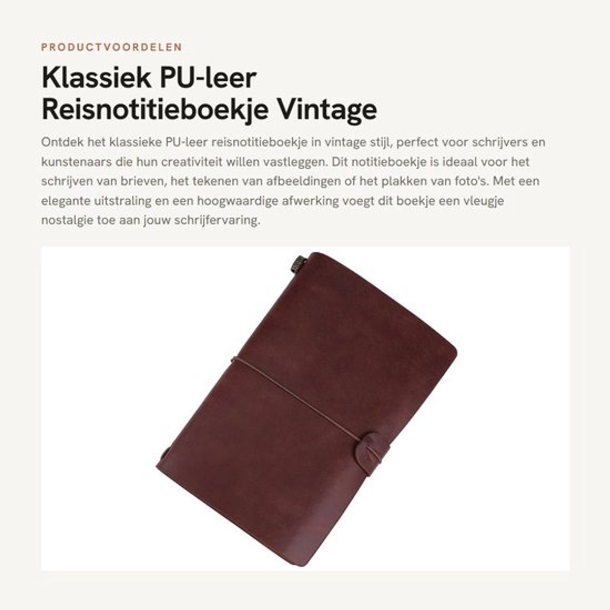 Reisnotitieboekje Vintage Stijl - PU-leer Omslag - Hervulbaar Dagboek - Antiek Notitieboek - Hoogwaardige Binnenpagina's - Creatieve Riemgesp