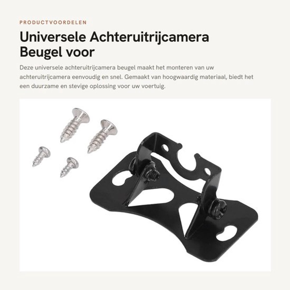 Achteruitrijcamera Hoogwaardig Materiaal - Beugel - Montage - Lichtgewicht - Duurzaam - Eenvoudige Installatie - Camerahouder
