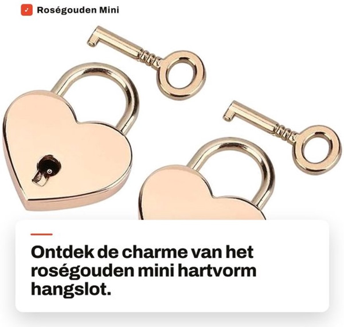 Hangslot Hartvorm - 2 Stuks - Hoogwaardig Metaal - Duurzaam - Sleutel - Verzamelslot - Voor Dagboek/Bagage - Sloten