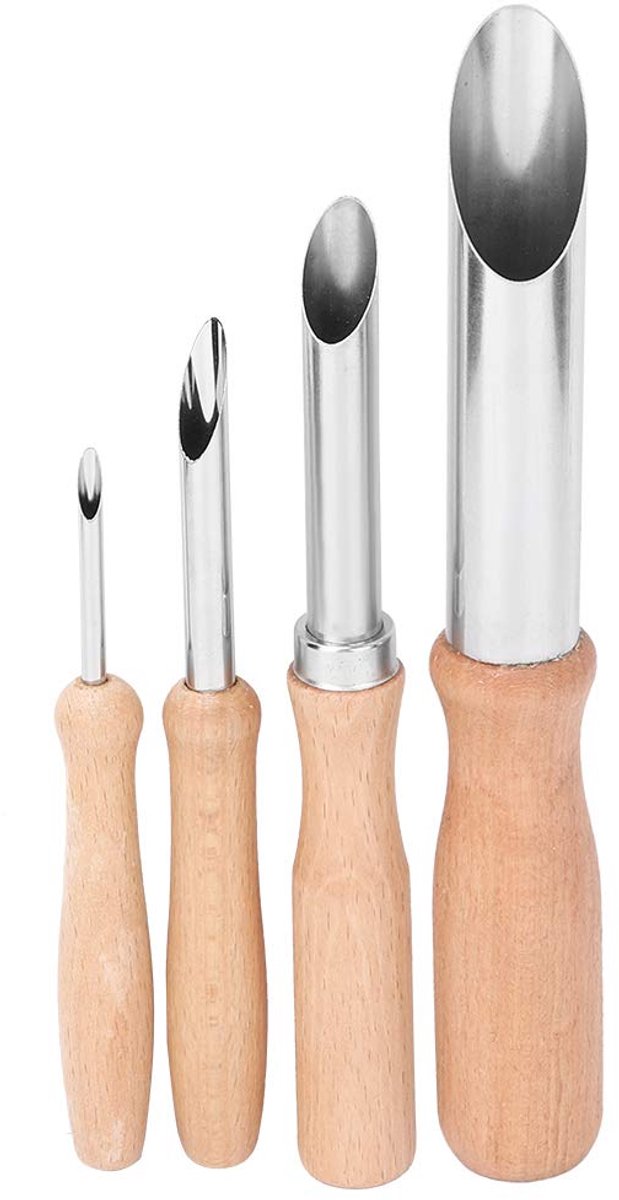 Pottenbakkersgereedschap 4-dlg. Tonensnijder met ronde gaten aardewerk gereedschap voor het modelleren van keramische - ShopVlot