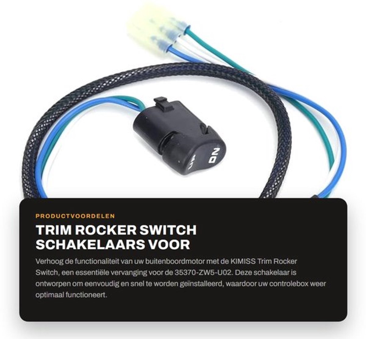 Trim Rocker Switch - schakelaars voor buitenboordmotoren - eenvoudig te installeren - geschikt voor boten - 35370-ZW5-U02 - betrouwbare w...