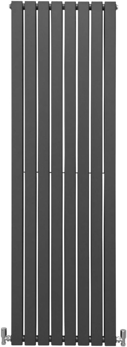 SnelShoppen - Decoratieve Radiator 1800mm x 560mm Modern Design Stalen Paneelradiator Anthraciet Horizontaal voor Keuken, Woonkamer en Badkamer Inclus
