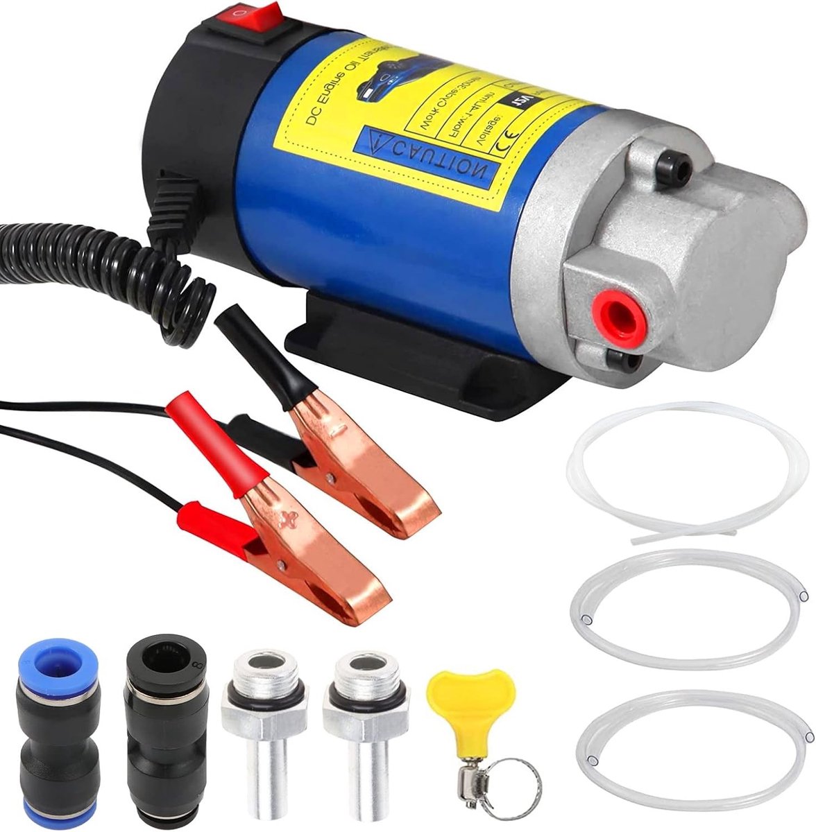 SnelShoppen - 12 V 100 W Oliepomp, Elektrische Diesel Afzuigpomp, 2-3 L/min Motorolie Veranderpomp voor Auto, Motor, Boot, Vrachtwagen, Camper