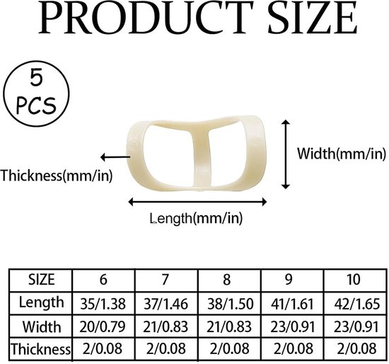 Vingerspalken set van 5, waterdichte kunststof vingerbescherming voor mallet- en artritisvingers, verschillende maten voor optimale ondersteuning en comfort — afbeelding 5