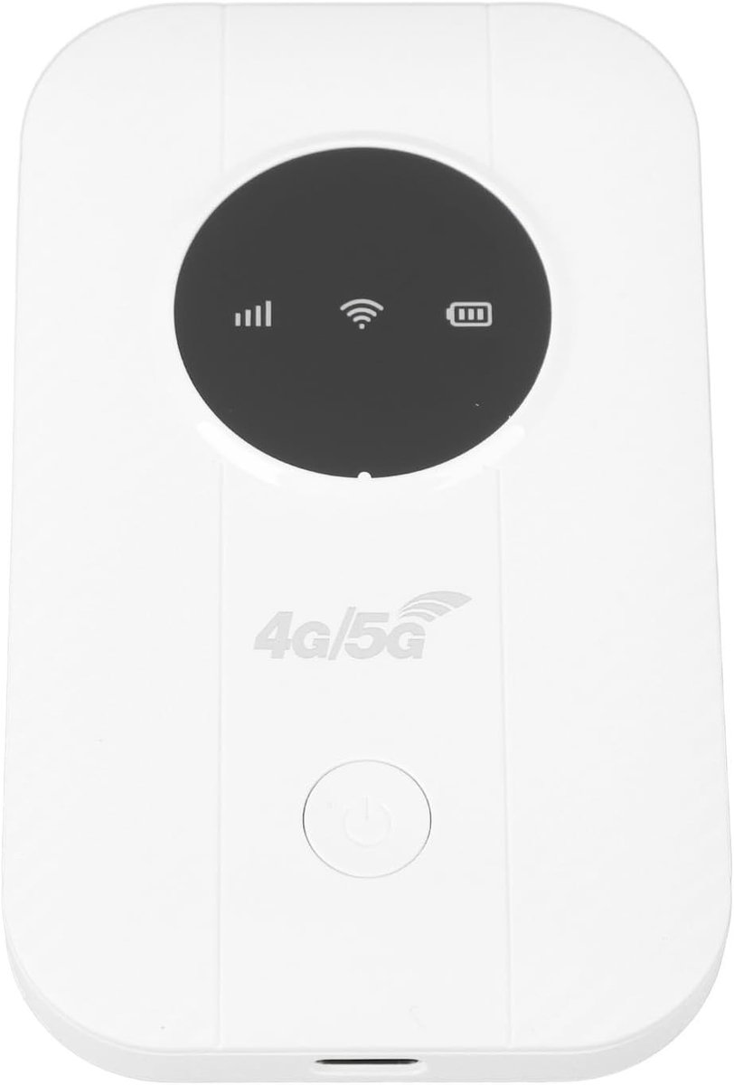 Draagbare 4G/5G WiFi Hotspot voor Reizen, 300Mbps Hoge Snelheid, Ondersteunt 10 Apparaten en Micro Sim Kaart Slot