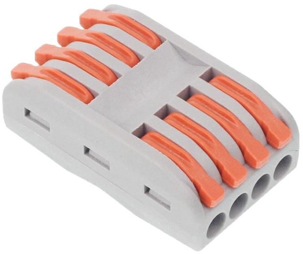 4-weg draad tot 2,5 mm2 elektrische snelverbinders - verbinders - kabelschoen - 10 stuks - electra verbinder