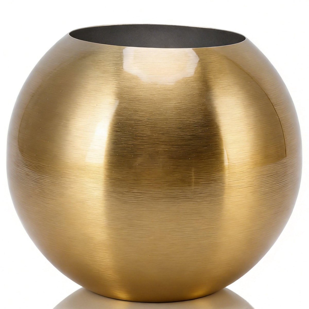 SnelShoppen - Bolvaas, Ronde Bloemenvaas voor Woondecoratie, Luxe Roestvrij Stalen Vaas in Goud, Kleine Ornamenten voor Woonkamer en Kantoor, Tafeldec