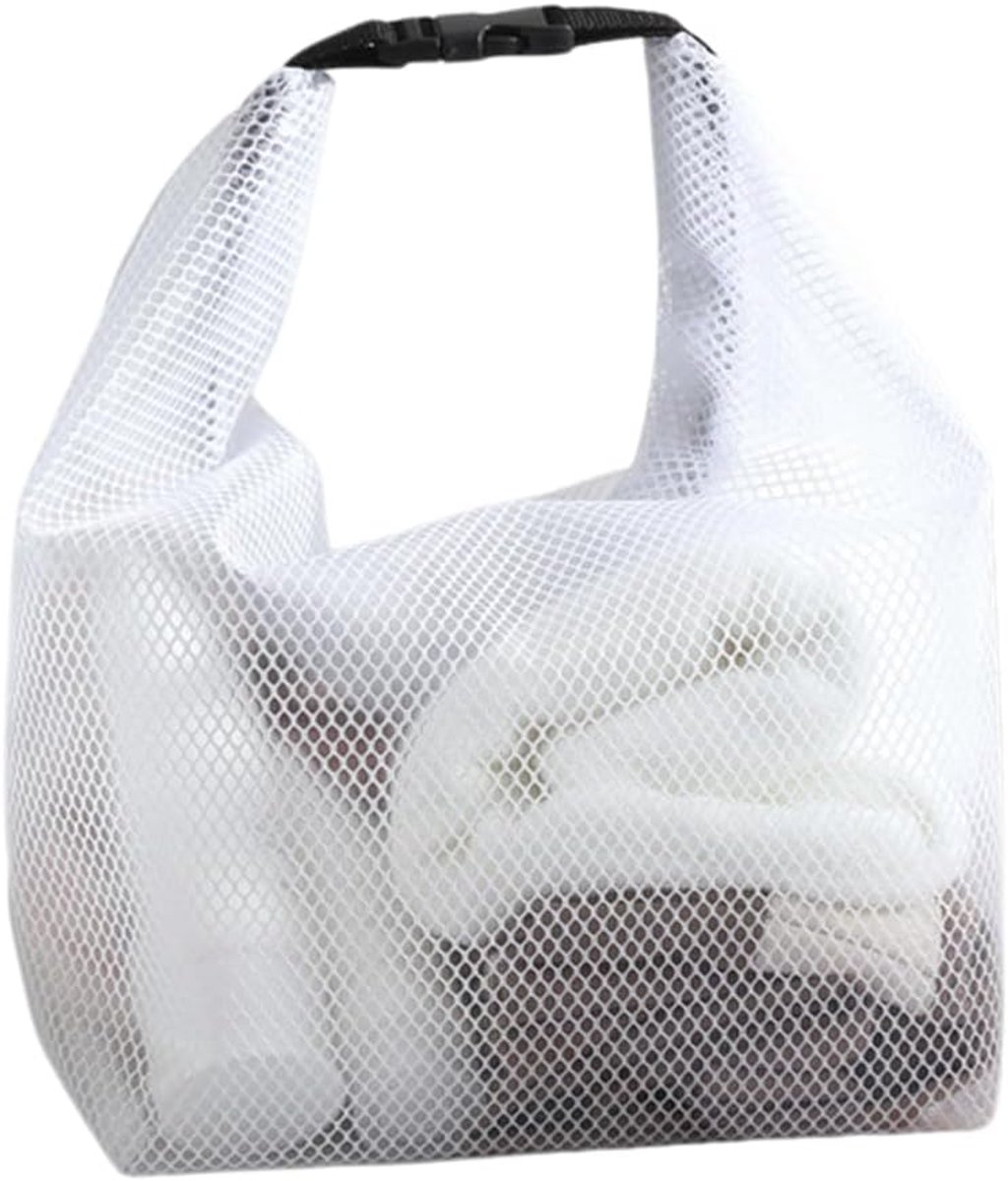 Waterdichte toilettas - Reis-make-uptas - Organizer-tas - Grote capaciteit - Draagbaar - Met handvat - Wit - Klein - 27x11,5x24,5 cm