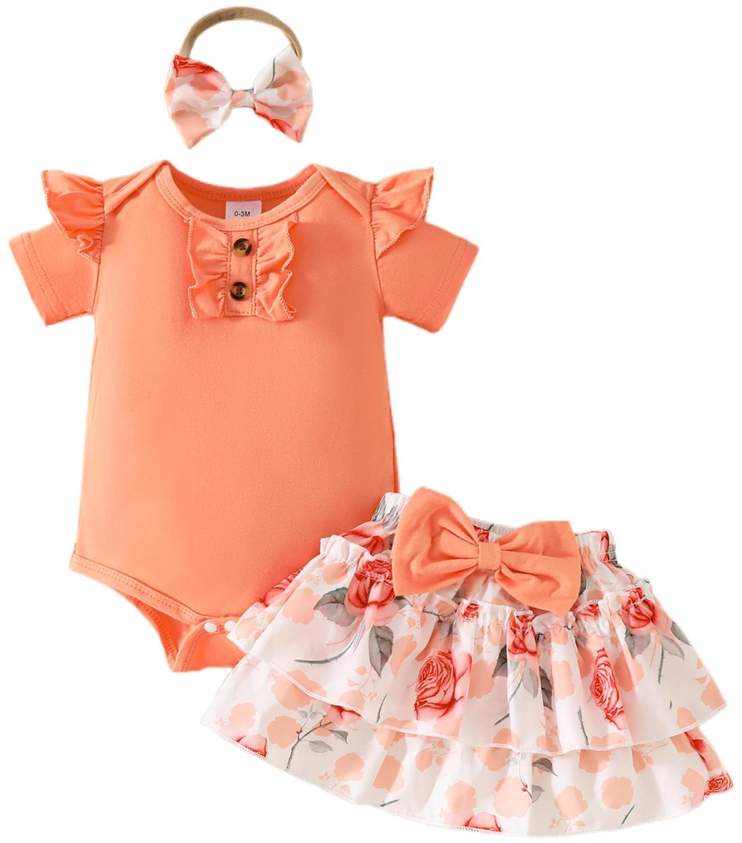 SnelShoppen - 2-delige kledingset voor pasgeborenen korte mouw, babykleding set, zacht katoen, geschikt voor jongen en meisje, schattige outfit voor e