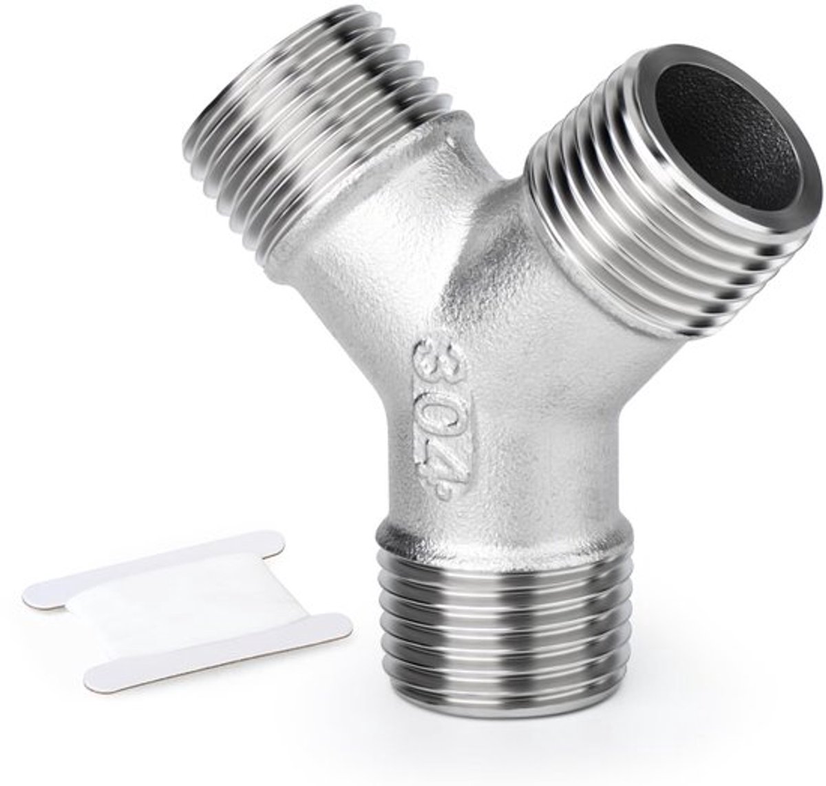 T stuk Y-vorm 3/4" BSP - roestvrij staal 304 - hoge druk - lekbestendig - betrouwbare oplossing - robuuste prestaties - Buiskoppeling