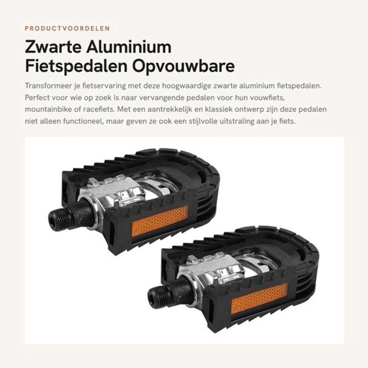 Fietspedalen Aluminium - Opvouwbaar - Antislip - Vervangende Pedalen - Geschikt voor Vouwfiets/Mountainbike/Racefiets - Verhoogde Tractie - Fietsaccessoires
