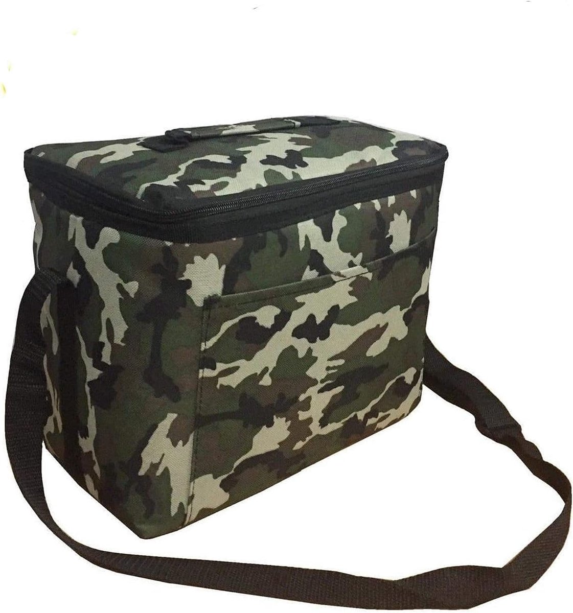 SnelShoppen - 10L Flexibele Draagbare Koeltas - Isolerende Thermal Bag - Perfect voor Camping, Strand, Feest, Army Camouflage, Waterdicht, Duurzaam, V