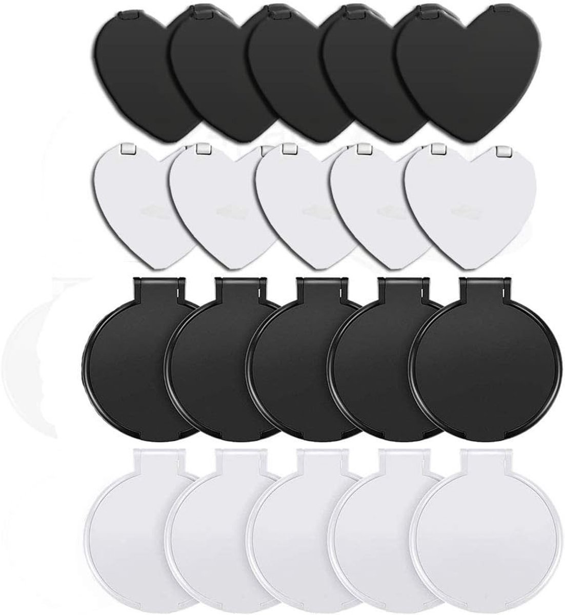 Vouwbare Compacte Spiegels - 20 Stuks Mini Pocket Spiegels, Dubbelzijdig en Geschikt voor Handtassen, Portemonnees en Mobiele Telefoons