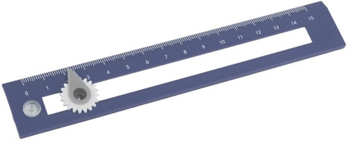 Passerliniaal 2-in-1 - Nauwkeurig Leergereedschap - Kompas/Liniaal - Kunststof - 15 cm Schaal - Handzaam en Praktisch - Tekenliniaal