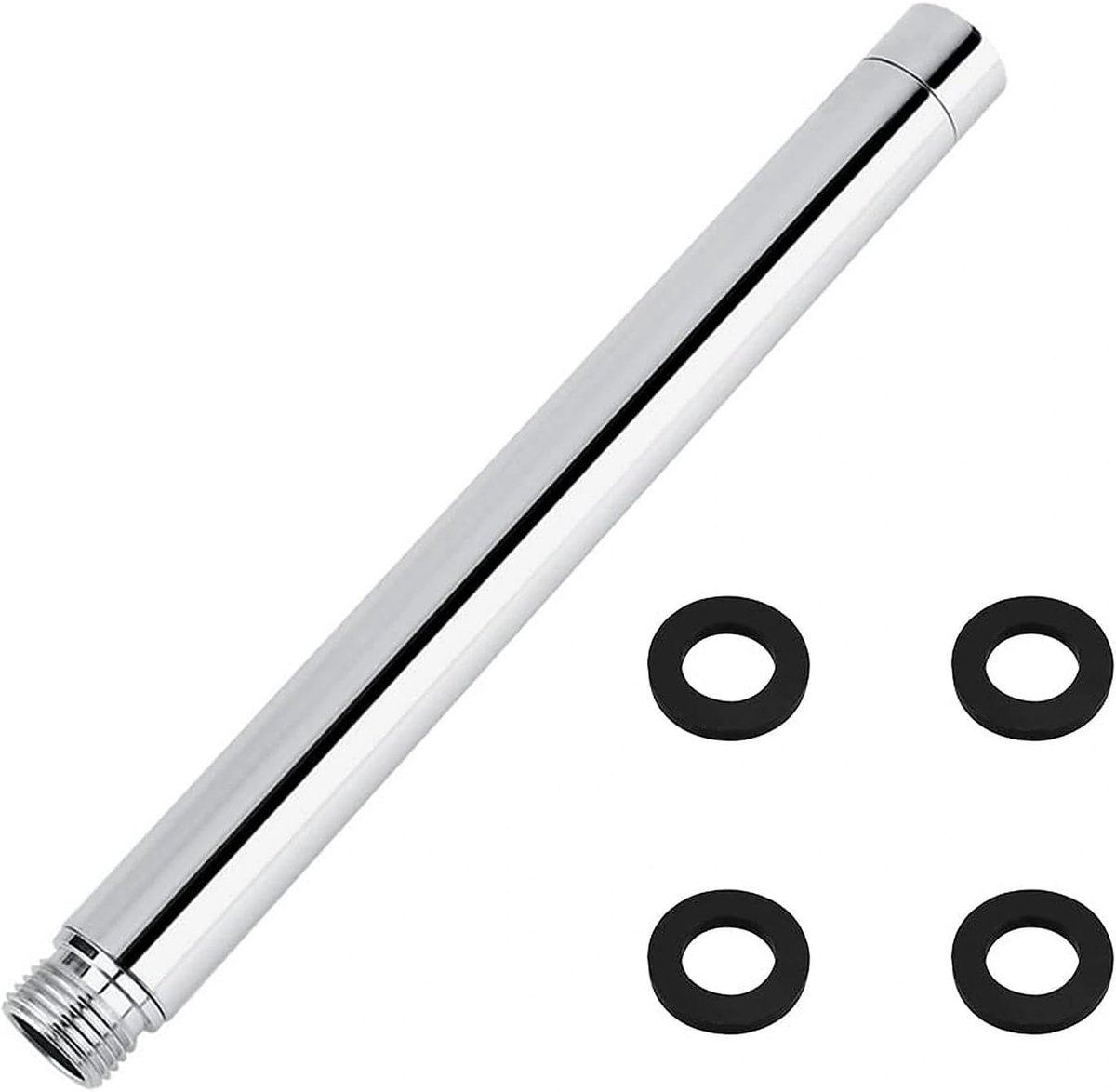 SnelShoppen - Douchekop Verlengarm 27.5cm RVS Verlengbuis G1/2 Draad Chroom Doucheverlenging voor Handdouche Badkamer Accessoires