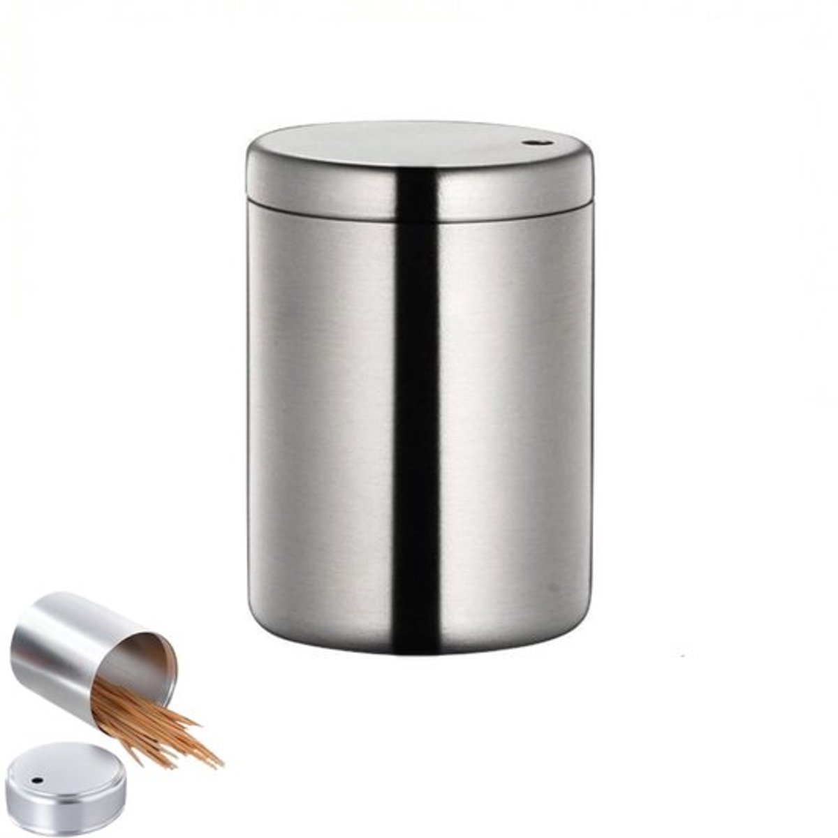 Tandenstokerhouder Roestvrij Staal - Tandenstoker Dispenser - Tandenstoker Container - Tandenstoker Case - Antislip - Schokbestendig - Tandenstokerdispenser