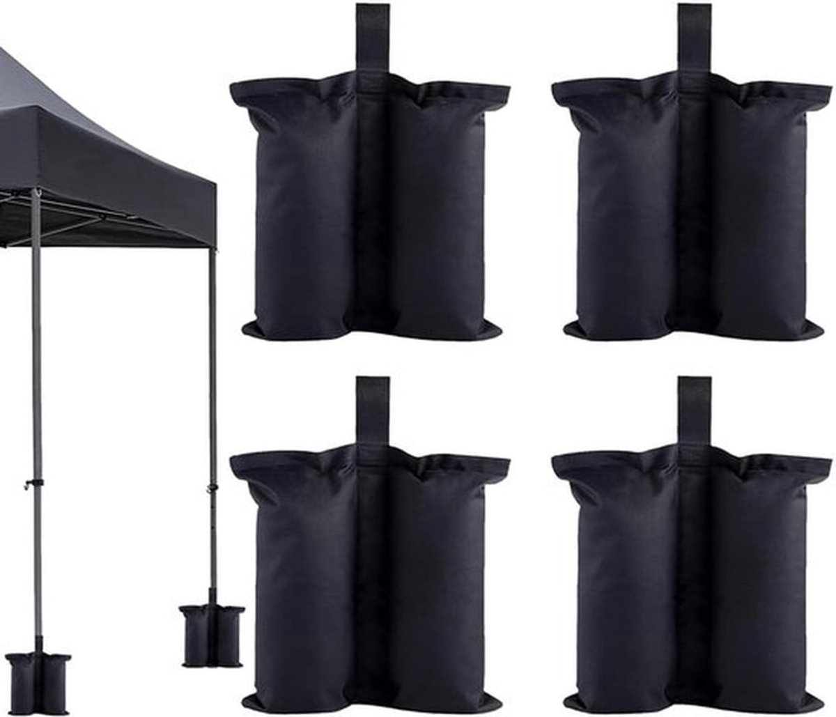 Zandverzwaringszak 4 Stuks - Winddichte Zandzakken - Camping/Tent - Stabiliteit Buitenuitrusting - Gewichtstassen - Ringvormige Banden 15/50 mm - Gewichtzak