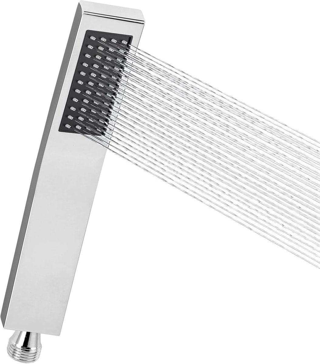 SnelShoppen - Universele Handdouche met Hoge Waterdruk, RVS 304, Zelfreinigende Siliconen Spraykop, Waterbesparende Douchekop voor Badkamer en Thuisge