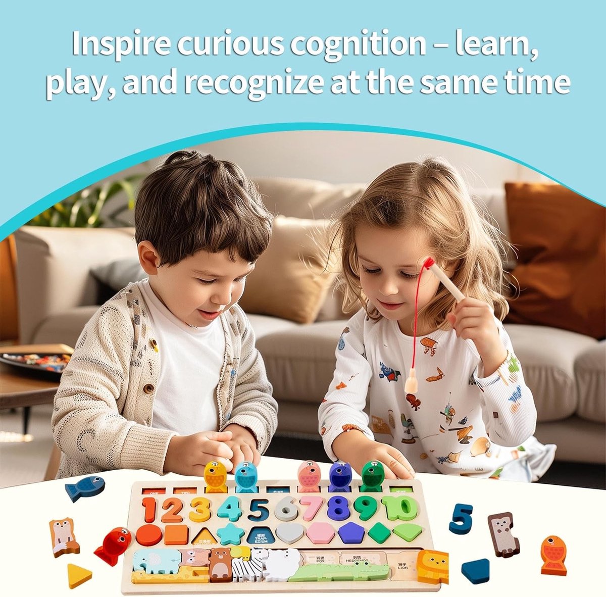 Educatieve Speelgoed voor Kinderen van 2 tot 5 Jaar, Magnetisch Vissen Spel, Leerfiguren en Spellen voor Jongens en Meisjes
