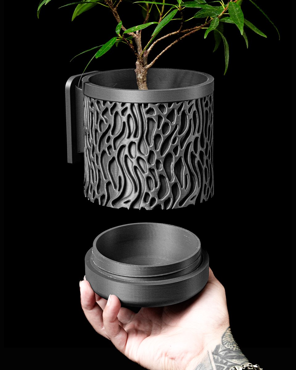 Skushy Grovewall Bloempot - Moderne Designpot voor Kamerplanten - Sculpturale Plantenpot voor Woonkamer en Kantoor - Premium Woondecoratie