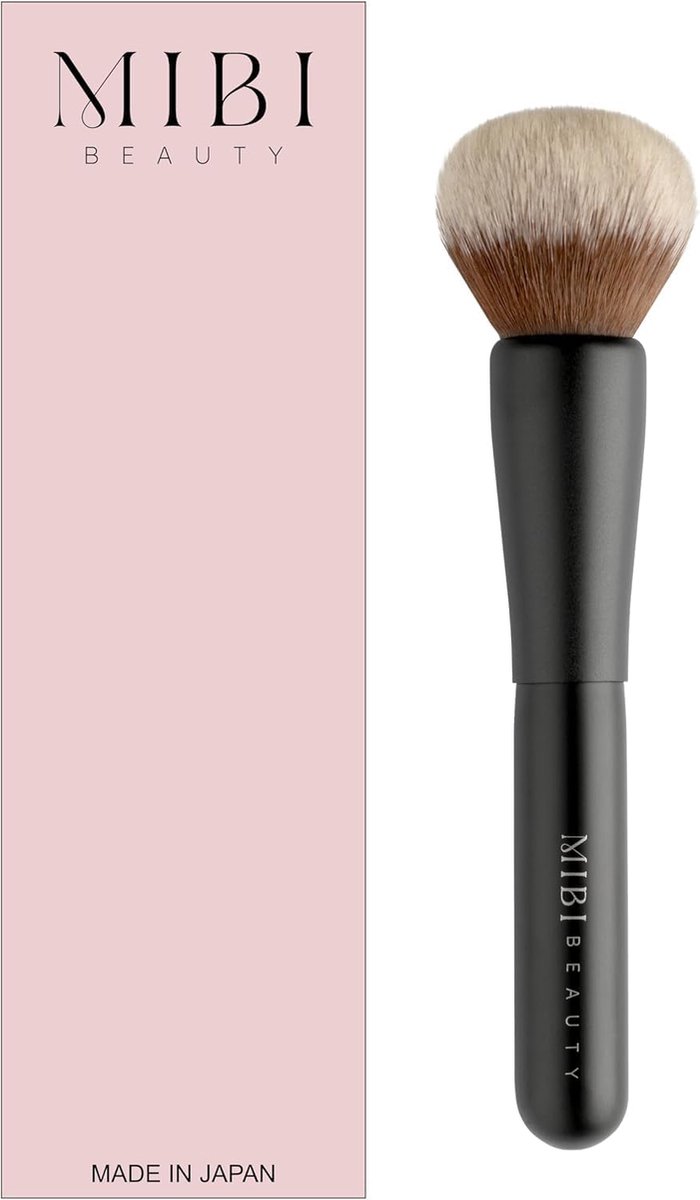 SnelShoppen - Professionele Japanse Make-up Kwast voor Vloeibare en Crème Foundation - Ultrafijne Vegan Synthetische Haren - Ideaal voor Blush, Bronze