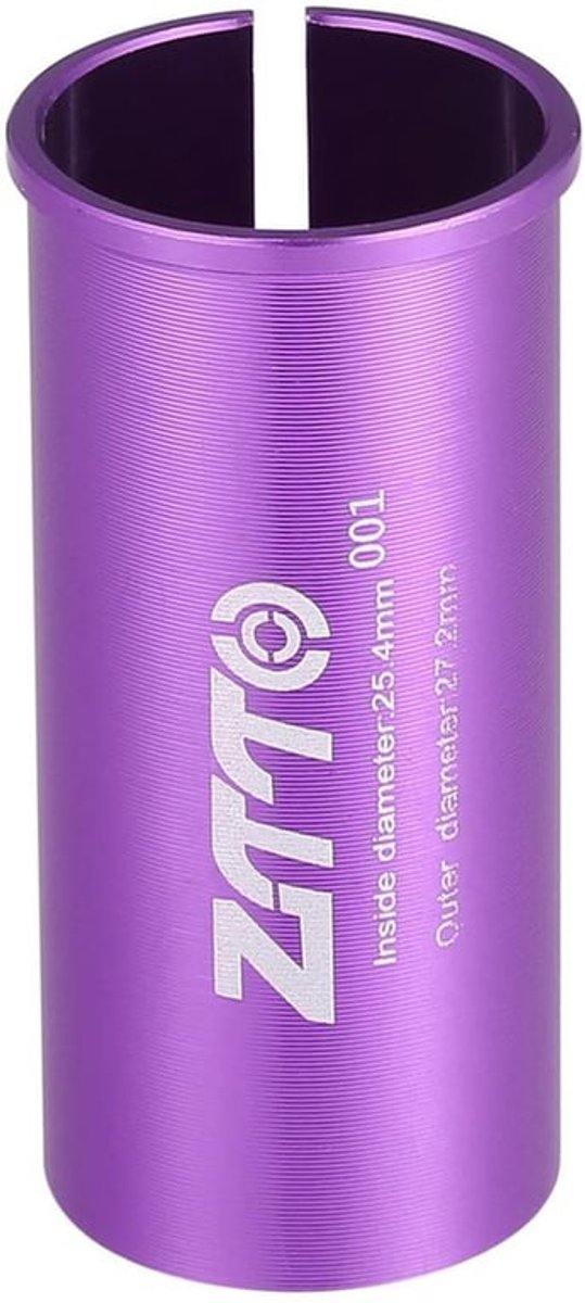 Fiets Zadelpen Adapter 25.4mm naar 27.2mm Paars
