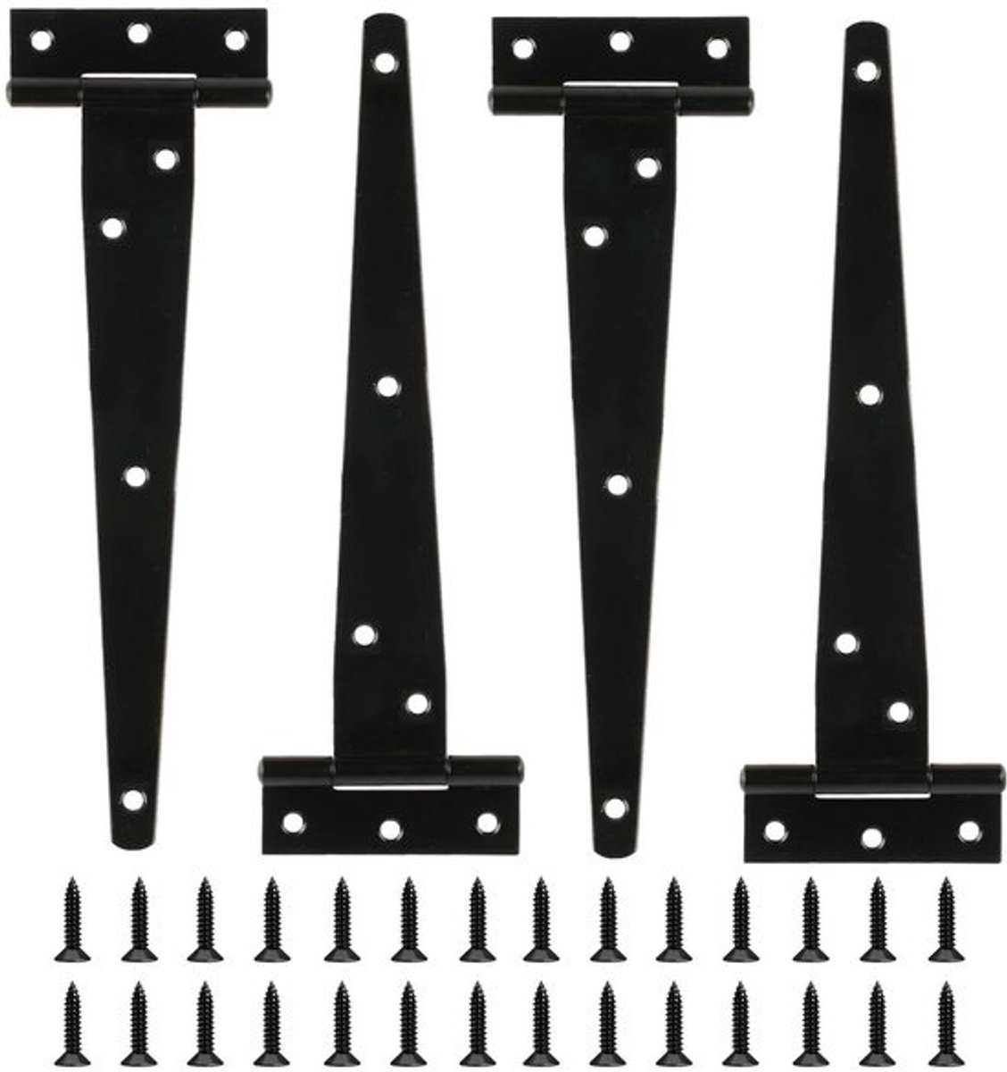 Scharnier Heavy Duty - 6 Inch - Zwart - Corrosiebestendig - Voor Houten Hekken/Poorten - Eenvoudige Installatie - Deurscharnier